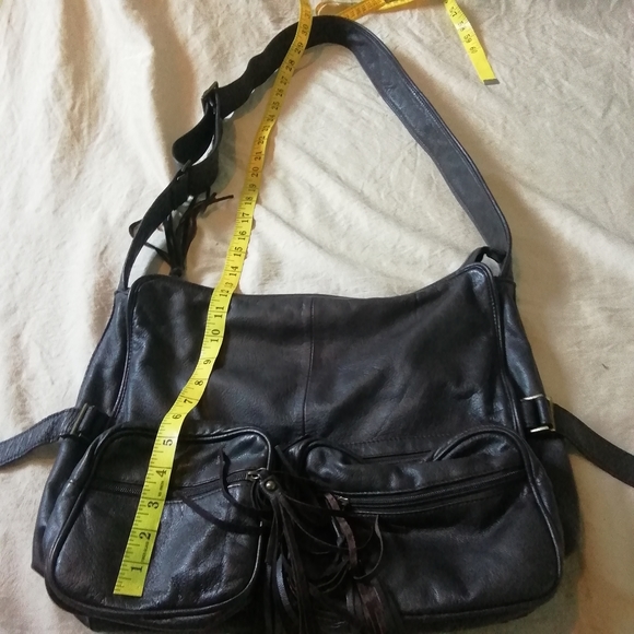 Genuine leather crossbody messenger bag - Picture 10 of 12